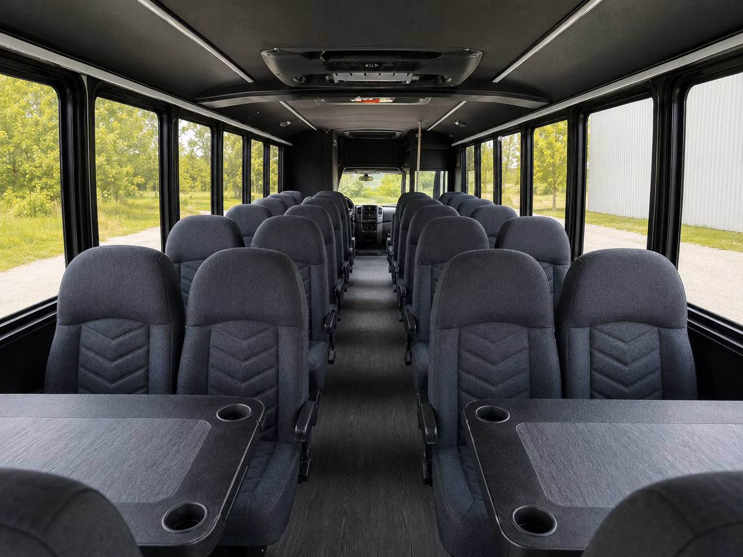 meridian 18 passenger minibus inside