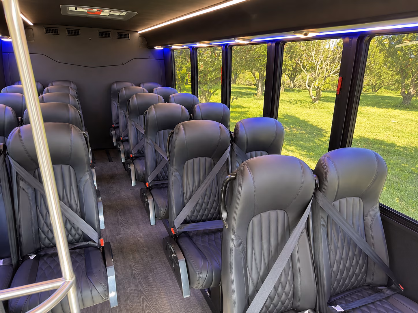 meridian 18 passenger minibus interior