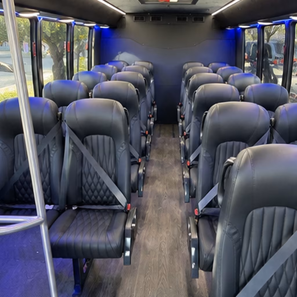 meridian 25 passenger minibus inside