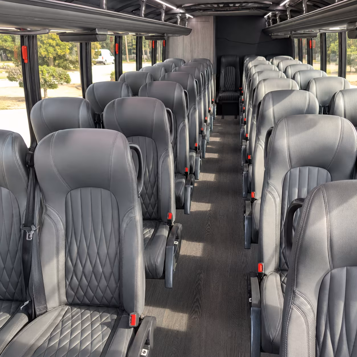 meridian 25 passenger minibus interior