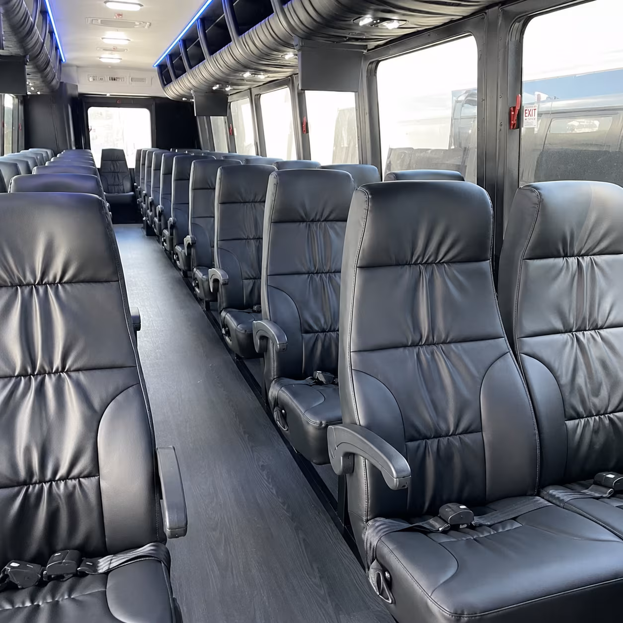 meridian 28 passenger minibus interior