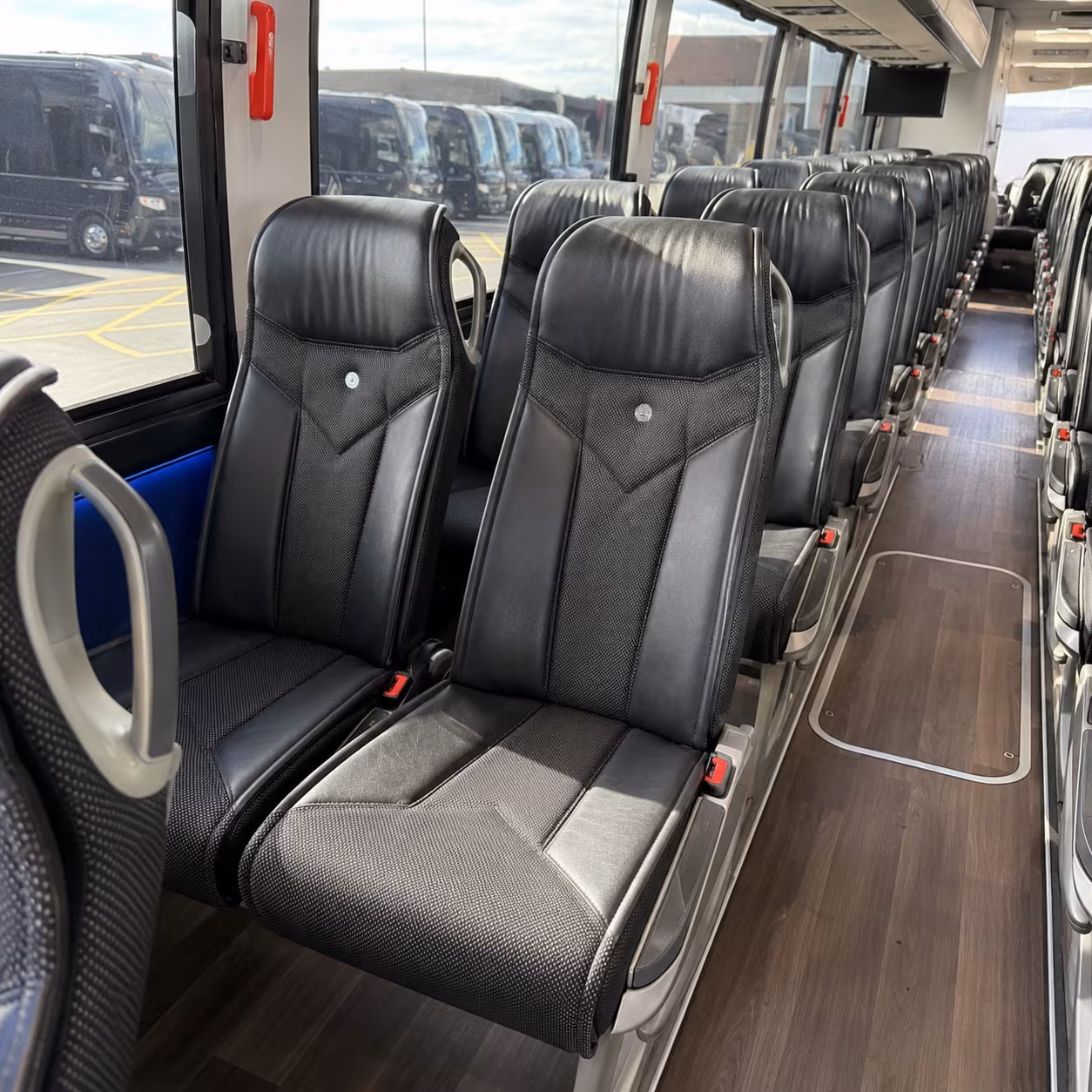 meridian 40 passenger charter bus interior