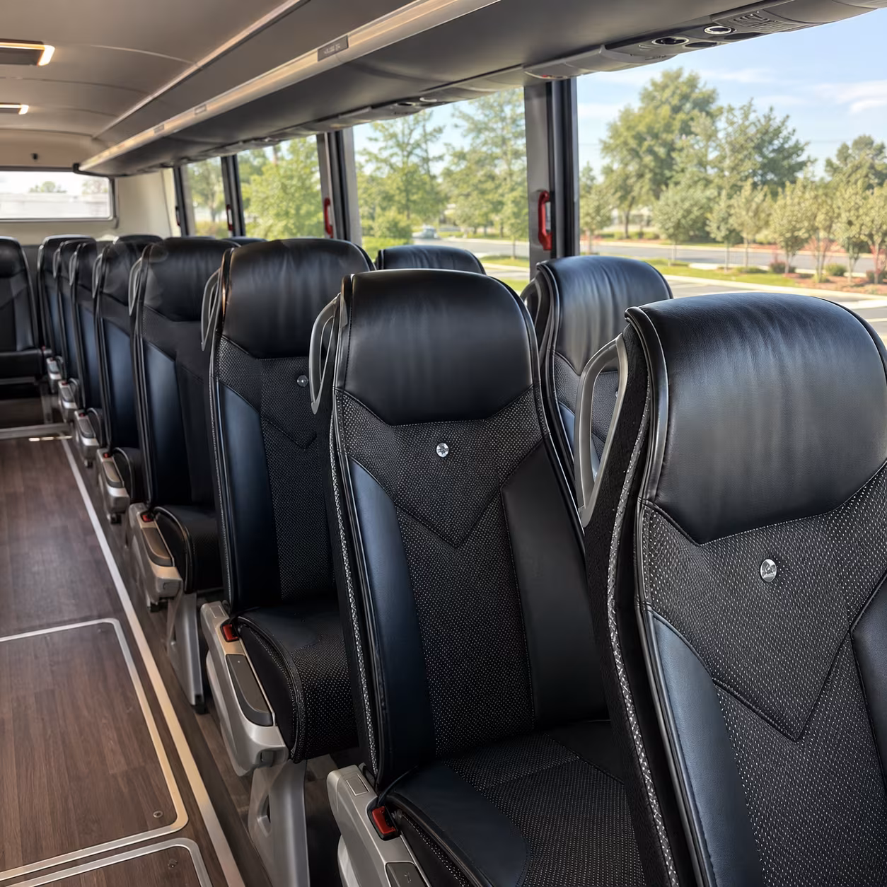 meridian 45 passenger charter bus interior