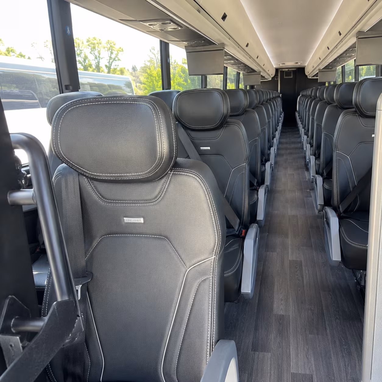 meridian 47 passenger charter bus interior