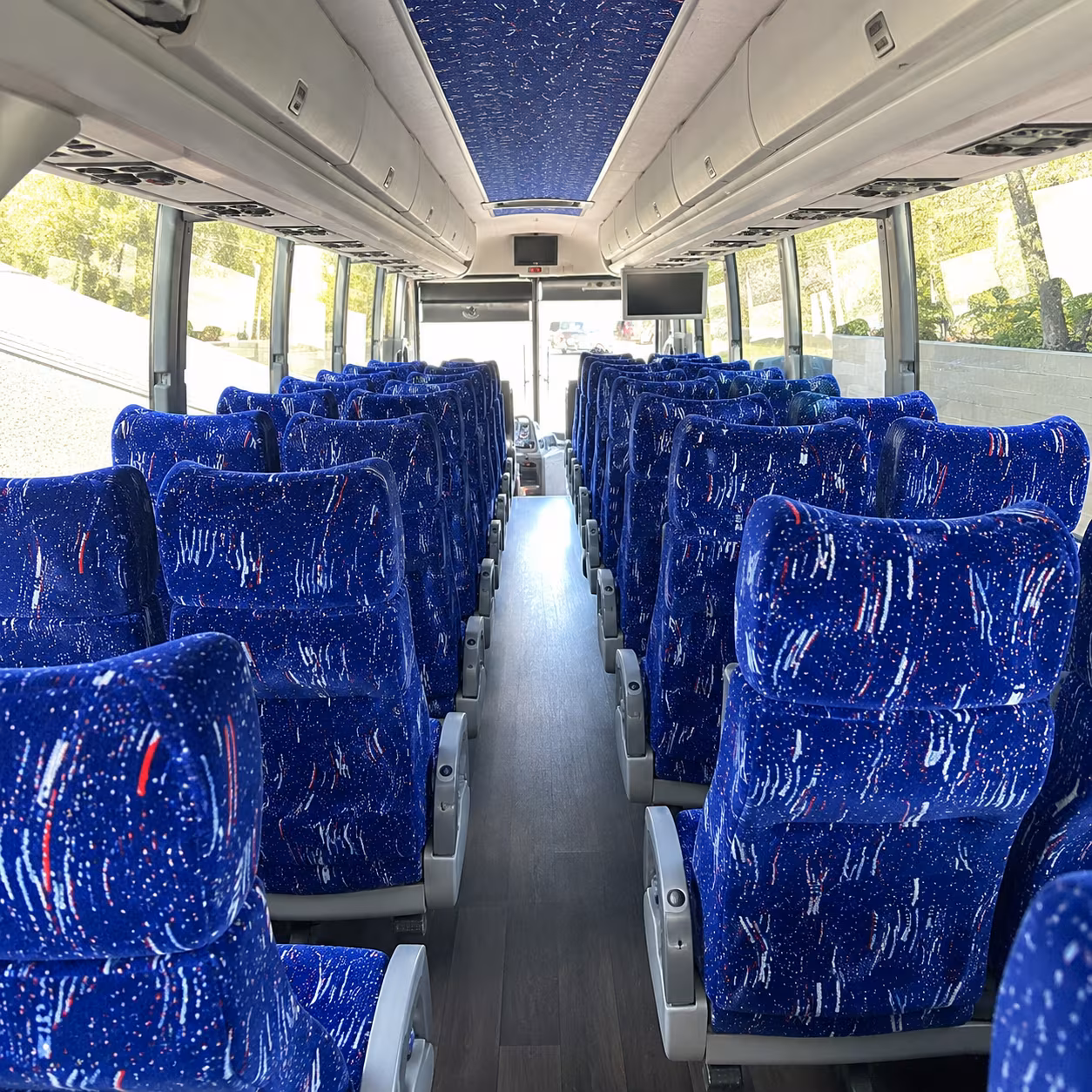 meridian 50 passenger charter bus interior