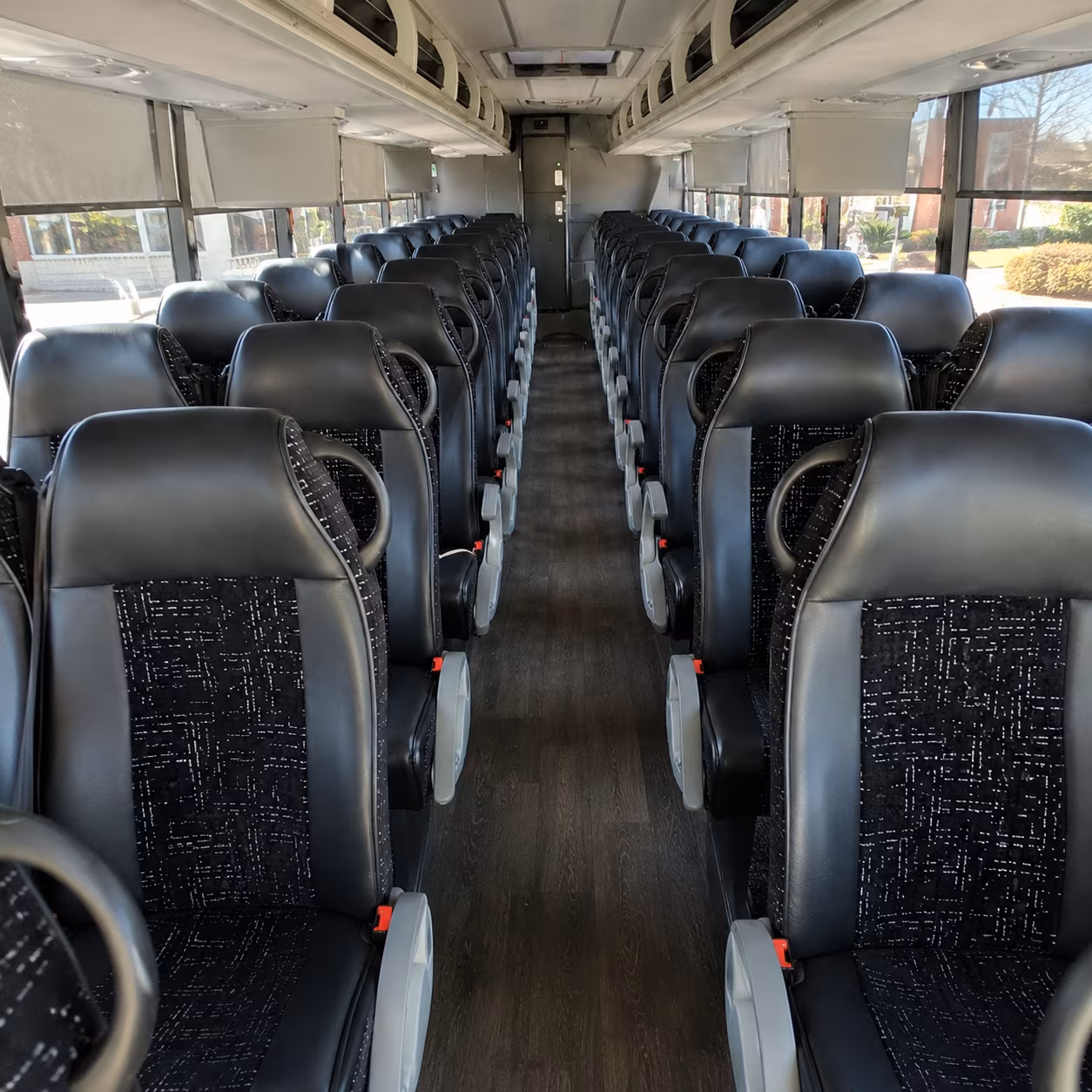 meridian 54 passenger charter bus inside