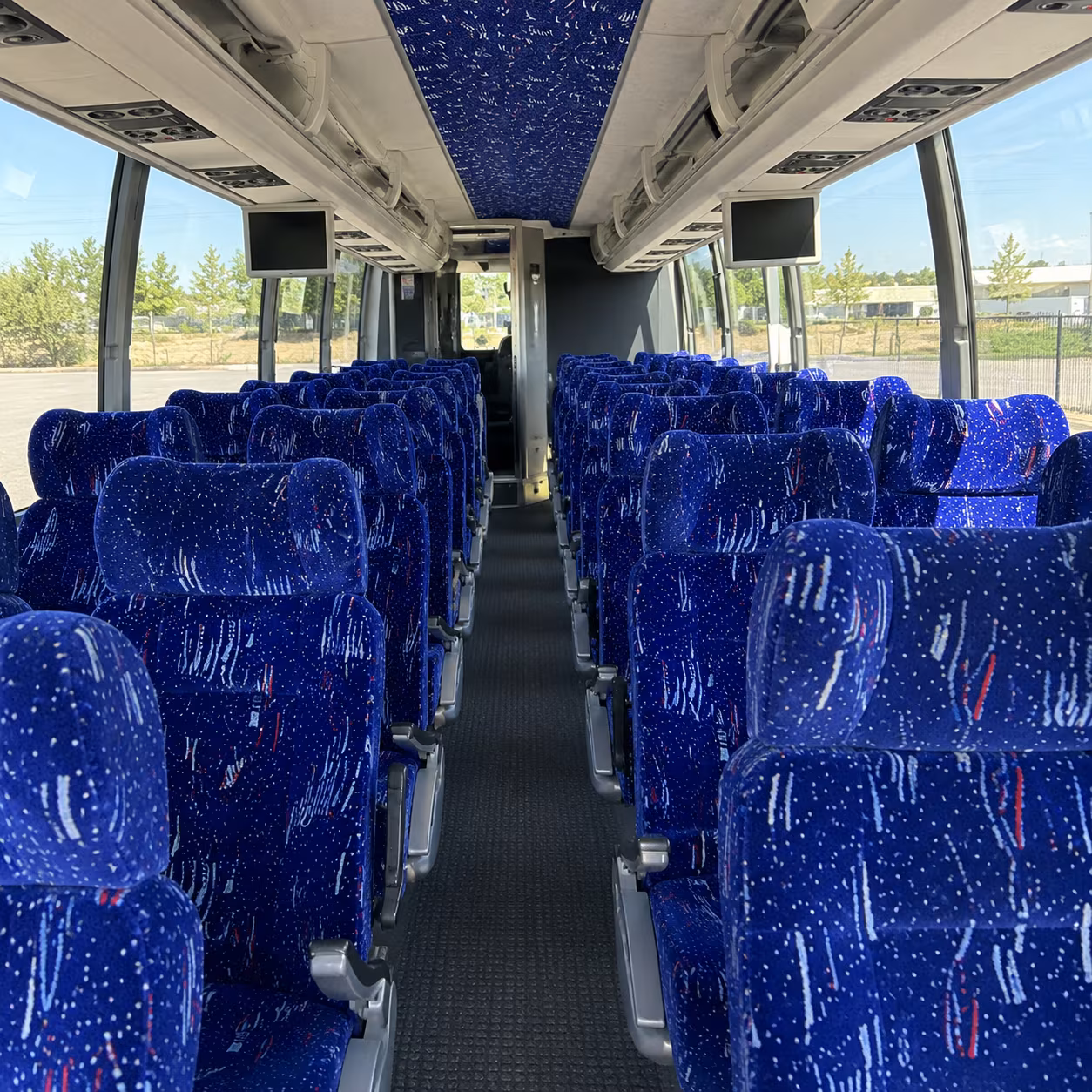 meridian 54 passenger charter bus interior