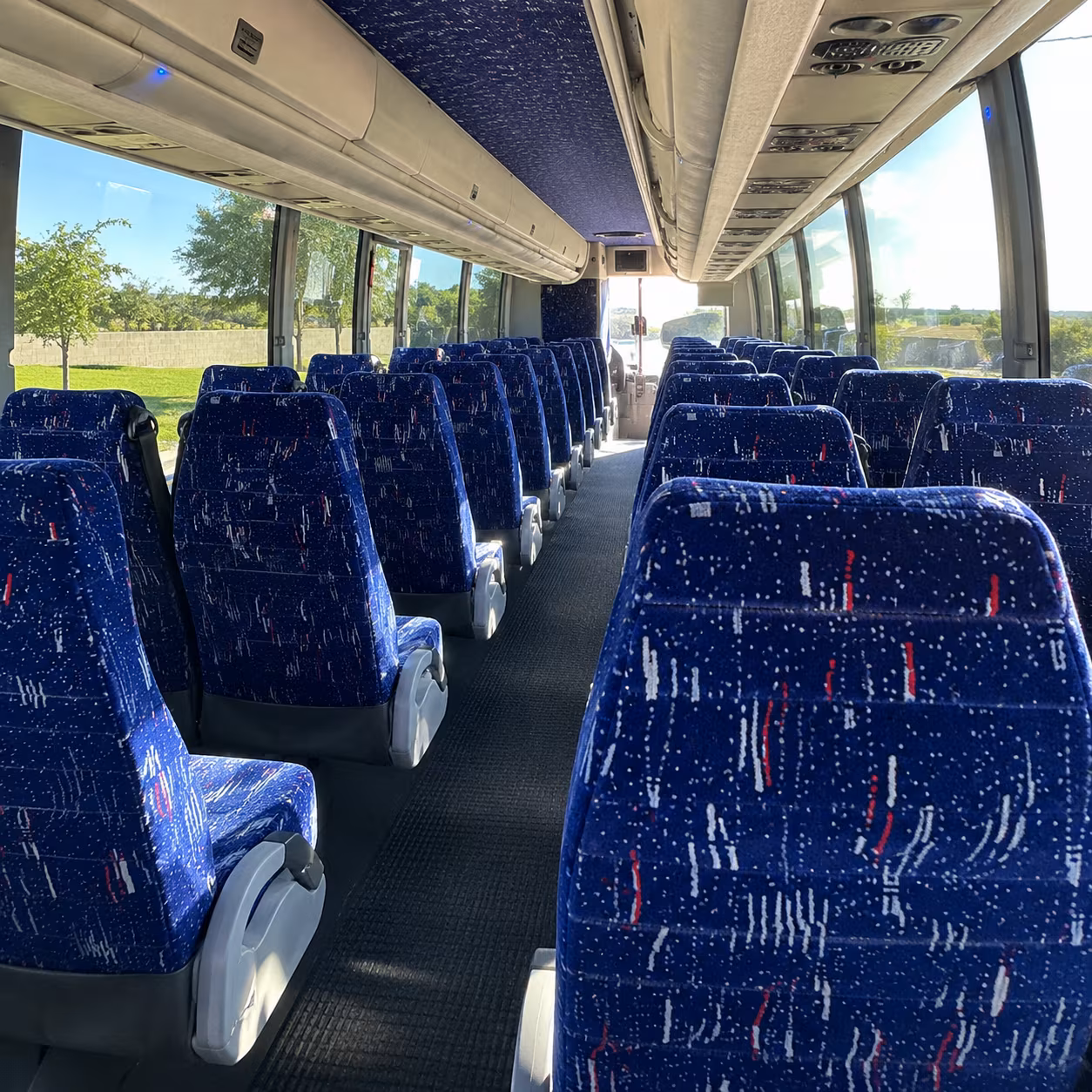 meridian charter bus inside