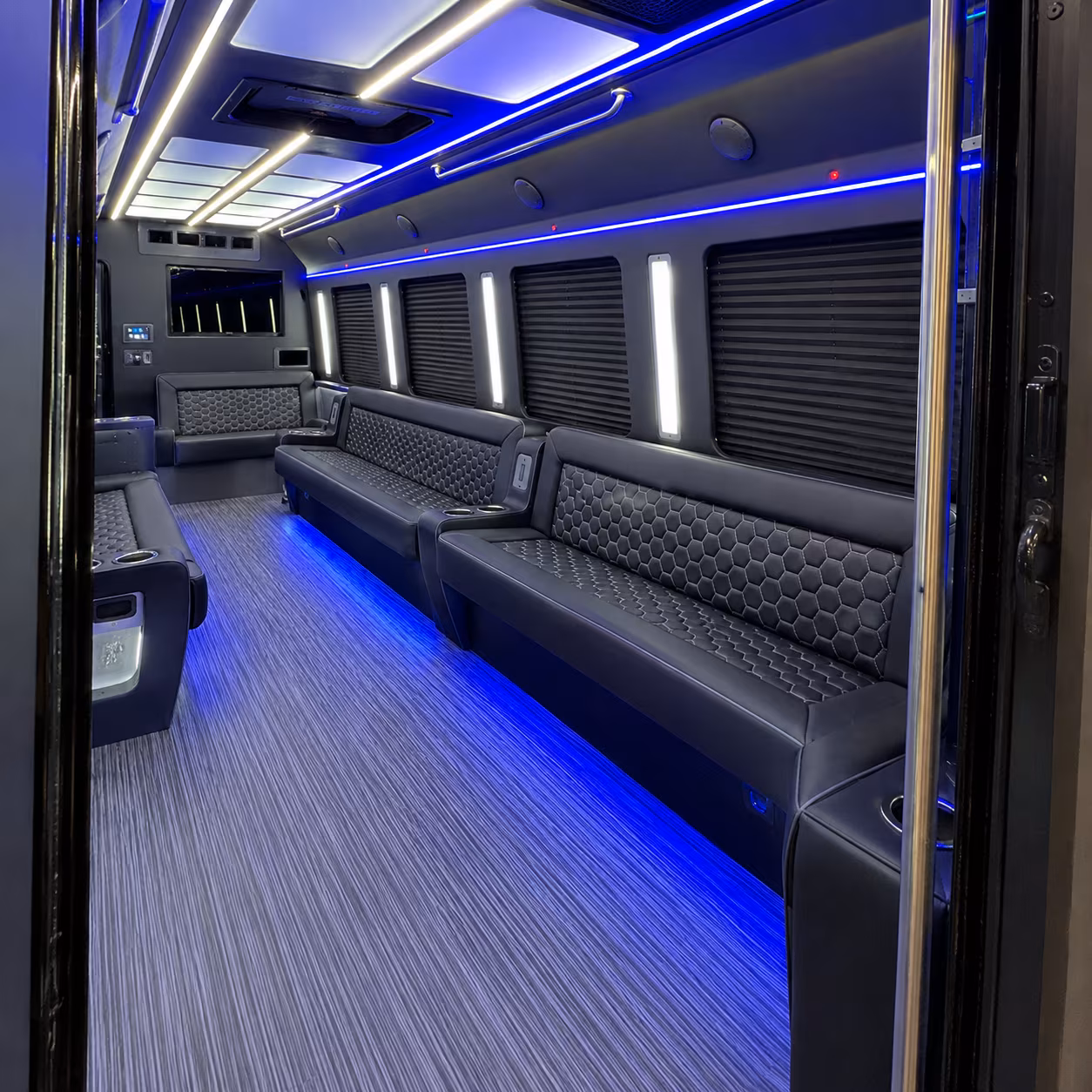 meridian party bus interior